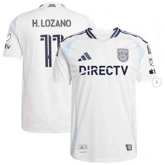 Mens San Diego FC Hirving Lozano adidas White 2025 Woven Into One Authentic Player Jersey
